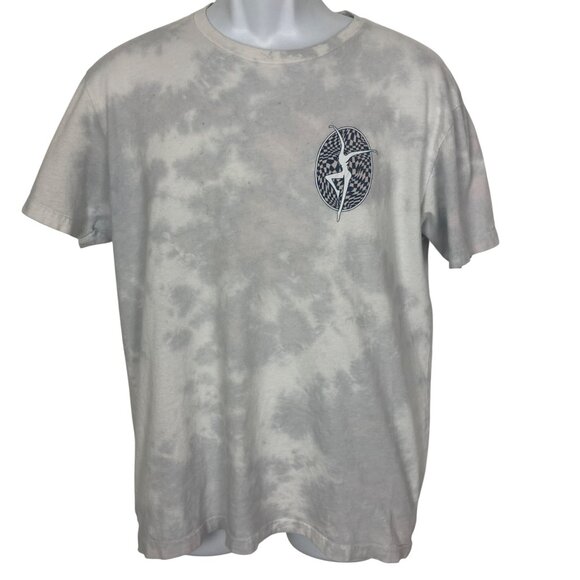 Dave Matthews Band Fire Dancer Tee Large Gray Tie Die Double Side - Picture 1 of 8